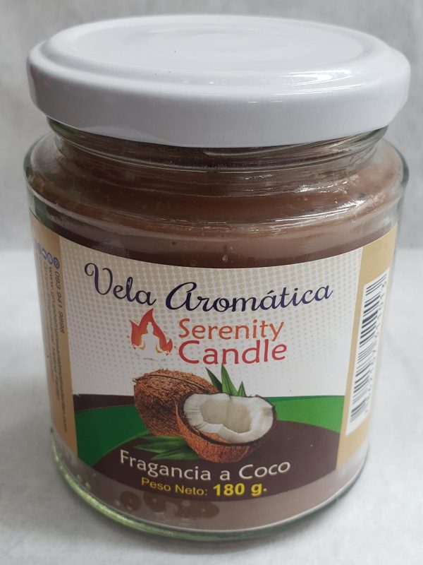 Velas Aromáticas Serenity Candle 180 g. Aroma de Coco