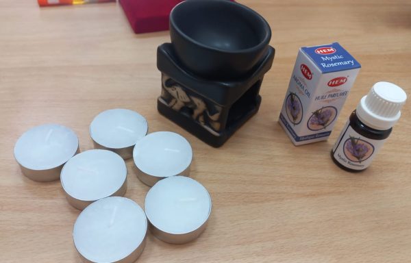Combo Quemador + Esencia Hem de 10 ml + Vela de Té